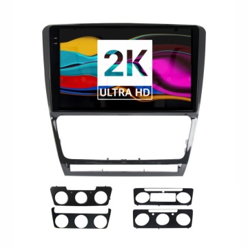 Navigatie Android 2K Skoda Octavia II (2004-2013) (Rama Negru) cu Android, 2 GB RAM, 32 GB, Ecran QLED 10.36 Inch 2000x1200, CarPlay Wireless, 4G
