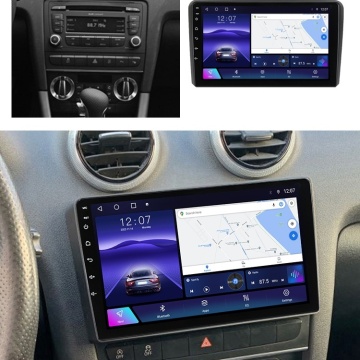 Navigație Dedicată Audi A3 (2003-2011) 4GB RAM, 64GB, Ecran Qled 9", CarPlay, Android Auto, Slot SIM 4G