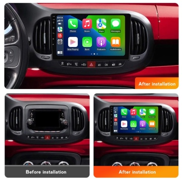 Navigatie Fiat 500L (dupa 2012) cu Android, 4GB RAM, 64GB ROM, Ecran QLED 9" Touchscreen, CarPlay Wireless, DSP - Img 3