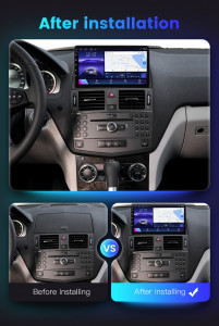 Navigatie Mercedes C Klass W204 2007-2014 9 Inch 8 GB RAM + 128 GB ROM QLED 8 CORE SIM CARPLAY COOLER - Img 5