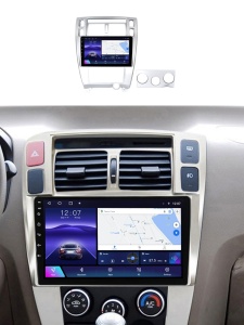 Navigatie Performanta Hyundai Tucson (2004-2011) cu Android, CarPlay Wireless, Octa-Core, 4GB RAM, 64GB ROM, Ecran QLED 10", SIM 4G, DSP