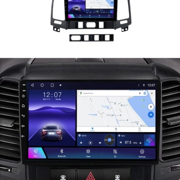 Navigatie Premium Hyundai Santa Fe II (2006-2012) cu Android, 8GB RAM, Ecran QLED 9" Touchscreen, CarPlay Wireless, DSP Pro, Wi-Fi, USB, Waze, SIM 4G