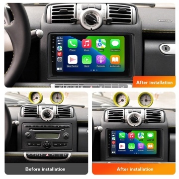 Navigatie Smart Fortwo (2007-2010) cu Android, 4GB RAM, 64GB ROM, Ecran QLED 9" Touchscreen, CarPlay Wireless, DSP - Img 3