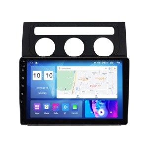 Navigație Android dedicată VW Touran I 2003-2010, cu ecran touchscreen, GPS, Bluetooth, Wi-Fi și compatibilitate aplicații moderne.