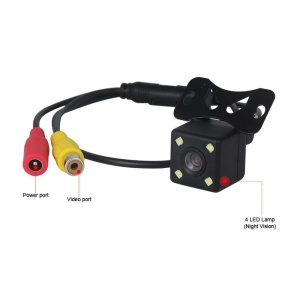 Camera marsarier auto cu 4 LED-uri, rezistenta la apa si praf, cablu video 6m