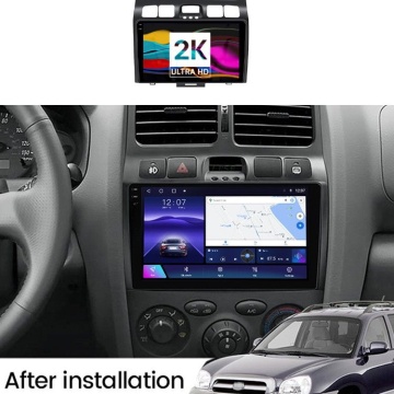 Navigatie Android 2K Hyundai Santa Fe I (2000-2006) cu Android, 2 GB RAM, 32 GB, Ecran QLED 9.5 Inch 2000x1200, CarPlay Wireless, 4G - Img 2