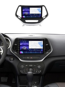 Navigatie Avansata Jeep Cherokee V KL (2014+) cu Android, CarPlay Wireless, Octa-Core, 6GB RAM, Ecran QLED 9" Touchscreen, SIM 4G, DSP - Img 3