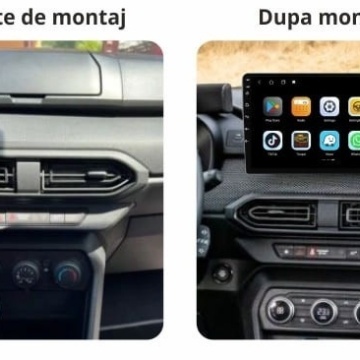 Navigatie Dacia Sandero III (2021+) cu Android, 6GB RAM, 128GB ROM, Ecran QLED 9" Touchscreen, CarPlay Wireless, DSP - Img 3