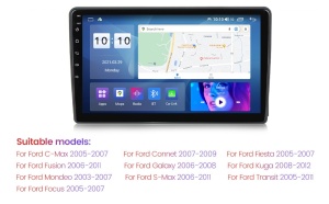 Navigație Dedicată Ford Fusion (2002-2012) 2GB RAM, 32GB, Octa-Core, Ecran QLED 9", CarPlay, Android Auto, Slot SIM 4G - Img 2