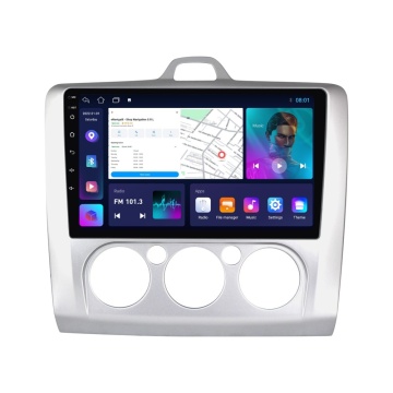 Navigatie Ford Focus II (2004-2011) ( Clima manuala, Gri) cu Android, 1GB RAM, 16 GB, Ecran IPS 9" 1024 x 600, WiFi, Bluetooth, suport camera DVR