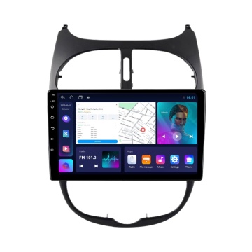 Navigatie Peugeot 206 (1998-2014) cu Android, 1GB RAM, 16 GB, Ecran IPS 9" 1024 x 600, WiFi, Bluetooth, suport camera DVR