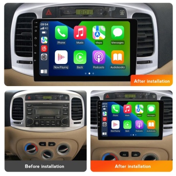 Navigatie Hyundai Accent III (2005-2010) cu Android, 2GB RAM, 32 GB, Ecran IPS 9" 1280 x 720, CarPlay & Android Auto, WiFi, Bluetooth, suport camera DVR - Img 3
