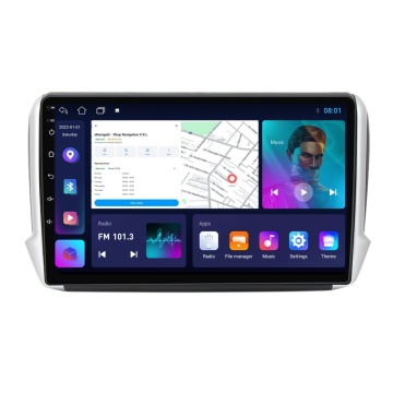 Navigatie Peugeot 208 I (2012-2019) cu Android, 1GB RAM, 16 GB, Ecran IPS 9" 1024 x 600, WiFi, Bluetooth, suport camera DVR