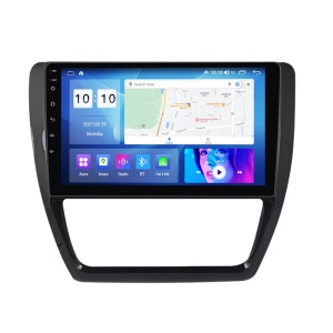 Navigatie Android pentru VW Jetta 2011-2018 cu ecran QLED 10 inch, 2 GB RAM, 32 GB ROM, procesor 4-Core si suport CarPlay & Android Auto.