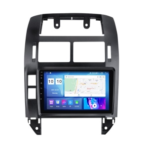 Navigație Android dedicată VW Polo 9N 2001-2012, cu ecran touchscreen, GPS, Bluetooth, Wi-Fi și compatibilitate aplicații moderne.