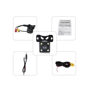 Camera marsarier auto cu 4 LED-uri, rezistenta la apa si praf, cablu video 6m