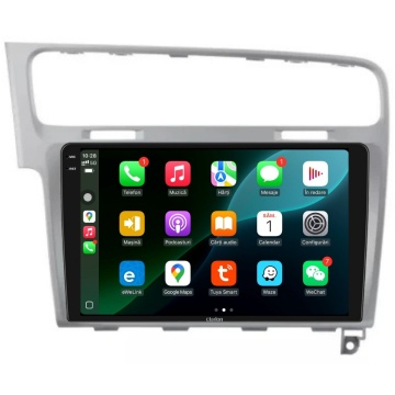 Navigatie Android Clarion GL-700 XD6125 10 Inch VW Golf VII (2012-2020) argintiu, 8 GB, 256 GB, QLED 2K