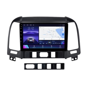 Navigatie Dedicata Hyundai Santa Fe II (2006-2012) cu Android, 2GB RAM, Ecran 9" Touchscreen, CarPlay, Wi-Fi, Bluetooth, USB, Waze, SIM 4G