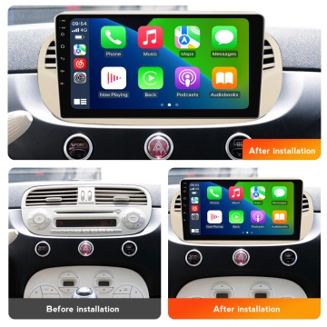 Navigatie Fiat 500 (2007-2015) cu Android, 4GB RAM, 64 GB, Ecran QLED 9 Inch, CarPlay & Android Auto, WiFi, Bluetooth, suport camera DVR - Img 4
