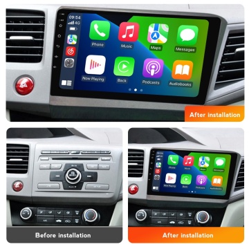 Navigatie Honda Civic IX Sedan (2011-2015) cu Android, 6GB RAM, 128GB ROM, Ecran QLED 9" Touchscreen, CarPlay Wireless, DSP - Img 2