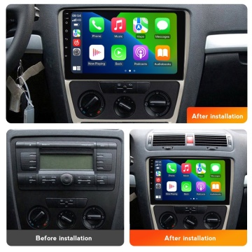 Navigatie Skoda Octavia II (2004-2013) Gri cu Android, 2GB RAM, 32 GB, Ecran IPS 10" 1280 x 720, CarPlay & Android Auto, WiFi, Bluetooth, suport camera DVR - Img 2