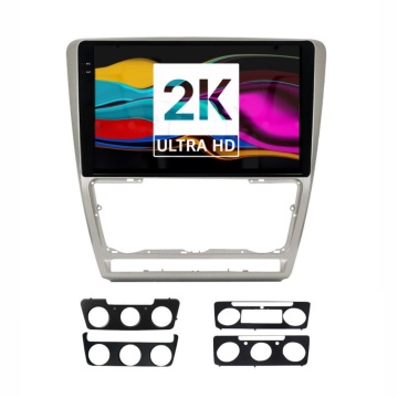 Navigatie Android 2K Skoda Octavia II (2004-2013) (Rama Gri) cu Android, 4 GB RAM, 64 GB, Ecran QLED 10.36 Inch 2000x1200, CarPlay Wireless, 4G