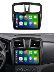Navigatie Dacia Logan II (2012-2020) cu Android, 6GB RAM, 128GB ROM, Ecran QLED 9" Touchscreen, CarPlay Wireless, DSP - Img 3