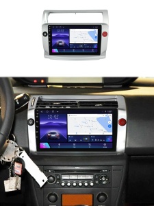 Navigație Dedicată Citroen C4 (2004-2009), Negru, 2GB RAM, 32GB, Octa-Core, Ecran QLED 9", CarPlay, Android Auto, Slot SIM 4G