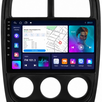 NAVIGATIE DODGE CALIBER (2010-2012) CU ANDROID, 4GB RAM, 64 GB, ECRAN IPS 9" 1280 X 720, CARPLAY & ANDROID AUTO, WIFI, BLUETOOTH, SUPORT CAMERA DVR