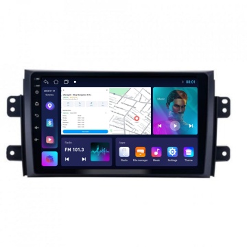 Navigatie Fiat Sedici (2006-2015) cu Android, 4GB RAM, 64 GB, Ecran QLED 9 Inch, CarPlay & Android Auto, WiFi, Bluetooth, suport camera DVR