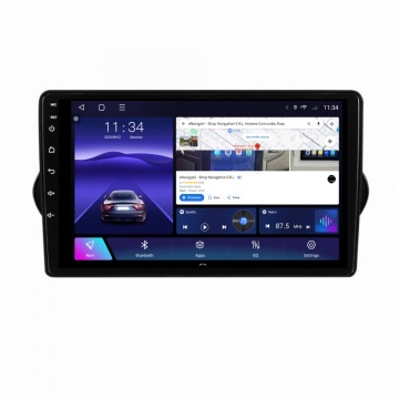 Navigatie Fiat Tipo (dupa 2015) cu Android, 6GB RAM, 128GB ROM, Ecran QLED 9" Touchscreen, CarPlay Wireless, DSP