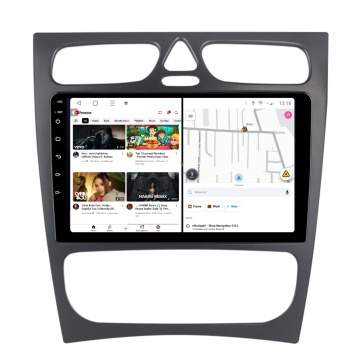 Navigatie Mercedes C-Class W203 (2000-2004) cu Android, 6GB RAM, 128GB ROM, Ecran QLED 9" Touchscreen, CarPlay Wireless, DSP - Img 2