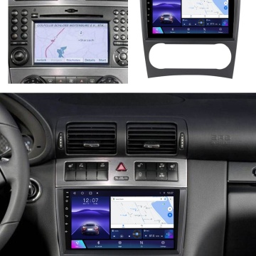 Navigatie Mercedes C-Class W203 (2004-2007) cu Android, 6GB RAM, 128GB ROM, Ecran QLED 9" Touchscreen, CarPlay Wireless, DSP - Img 2