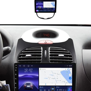 Navigatie Peugeot 206 (1998-2014) cu Android, 1GB RAM, 16 GB, Ecran IPS 9" 1024 x 600, WiFi, Bluetooth, suport camera DVR - Img 2