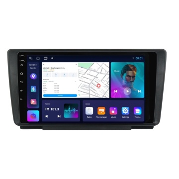 Navigatie Skoda Octavia II (2004-2013) Negru cu Android, 1GB RAM, 16 GB, Ecran IPS 9" 1024 x 600, WiFi, Bluetooth, suport camera DVR