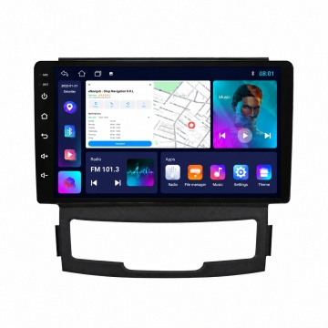 NAVIGATIE SSANGYONG KORANDO (2010-2013) CU ANDROID, 4GB RAM, 64 GB, ECRAN IPS 9" 1280 X 720, CARPLAY & ANDROID AUTO, WIFI, BLUETOOTH, SUPORT CAMERA DVR
