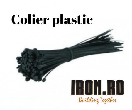Colier Plastic (Negru, Verde) - 100 Bucati/punga