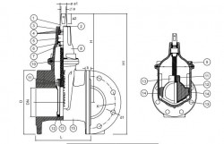 Robinet Sertar Pana Cauciucat Corp Plat Pn16 Dn125 GSK