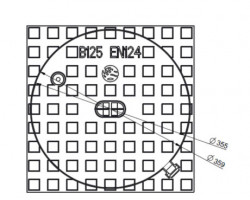 CAPAC FONTA NECAROSABIL B125 + RAMA – racord 315, D 375 x 375