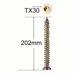 SURUB MONTAJ FERESTRE 7.5 X 202 MM (100BUC)