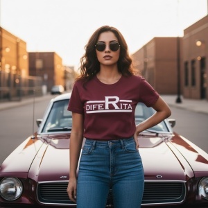 Tricou Clasic DIFERITA (Visiniu)