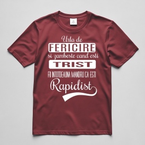 Tricou Clasic Urla de Fericire C9 (Visiniu)