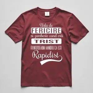 Tricou Clasic Urla de Fericire C9 (Visiniu)