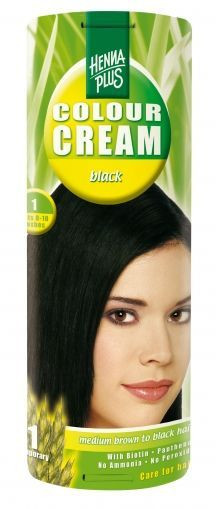 Crema nuantatoare, 1, Colour Cream Black, Hennaplus, 60 ml