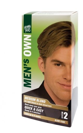 Vopsea par barbati, Men's Own Medium Blond, Hennaplus, 80 ml