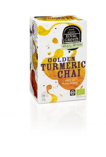 Ceai ecologic, Golden Turmeric, Royal Green, 16 plicuri