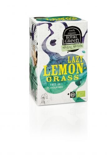 Ceai ecologic, Lazy Lemongrass, Royal Green, 16 plicuri