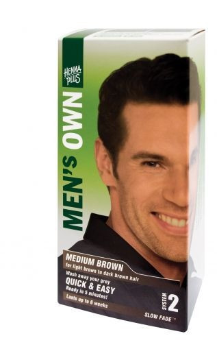 Vopsea par barbati, Men's Own Medium Brown, Hennaplus, 80 ml