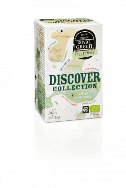 Selectie 8 tipuri de ceai ecologic x 2 plicuri, Discovery Collection, Royal Green