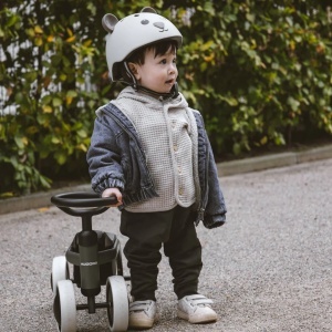 Cască protectie pentru copii - Hudora Beary, mocha, mărimea 48-52 cm - Img 6